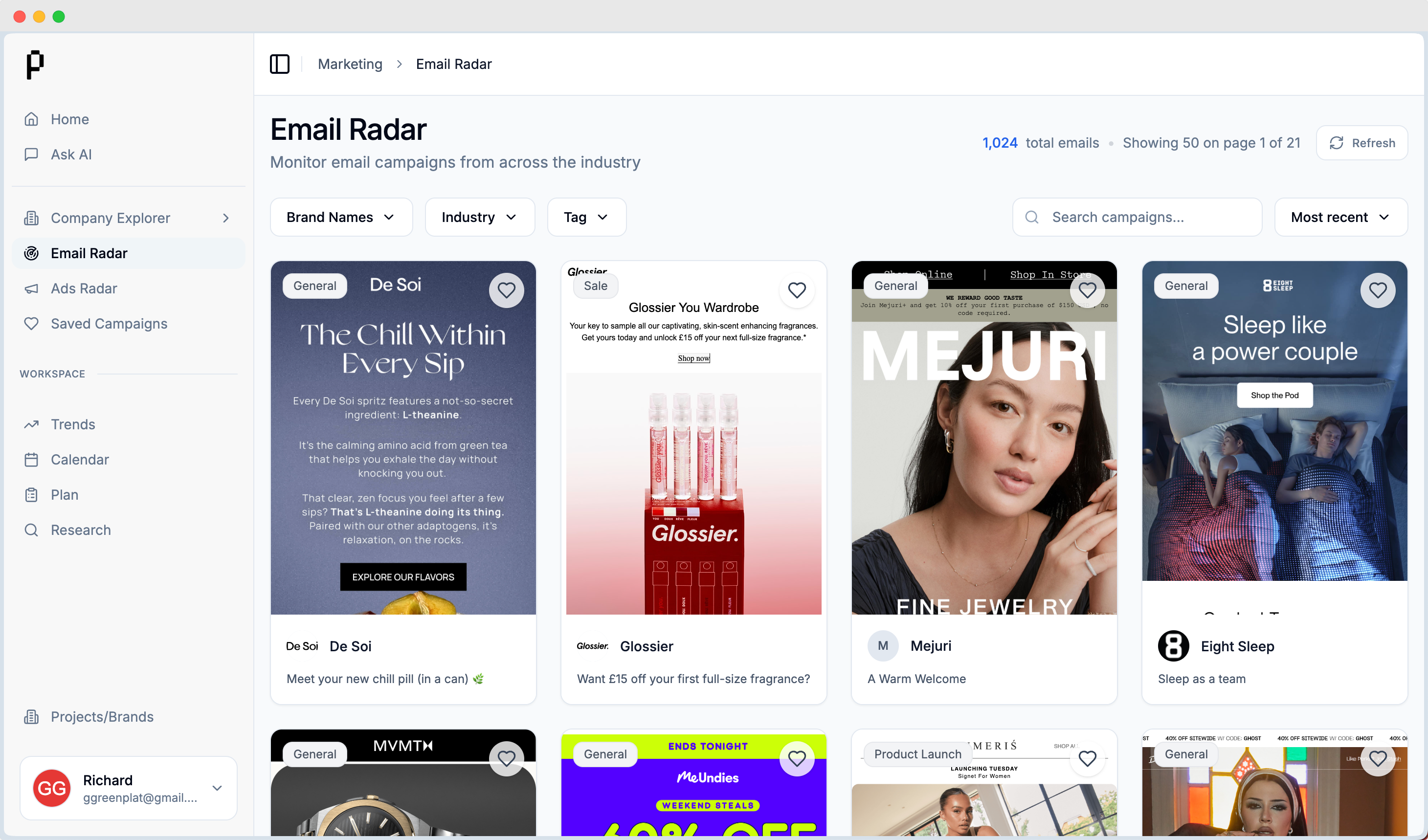 Email Radar Dashboard